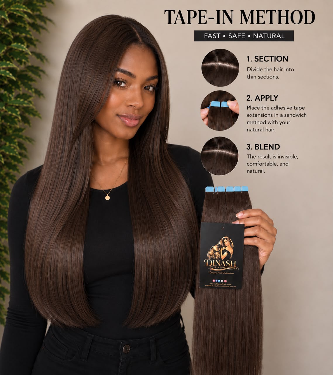 #6 Medium Brown - Straight - Tape in