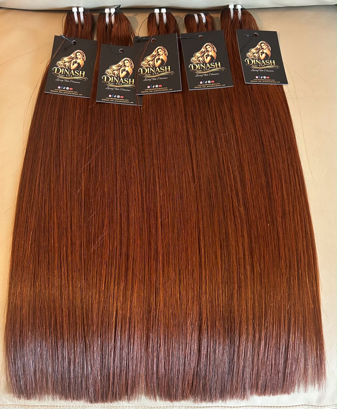 Dark Brown/Auburn (#30) - Straight - (Weft)