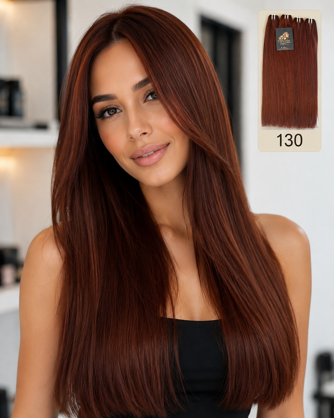 #130 Burgundy - Straight - (Weft)