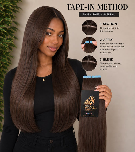 #6 Medium Brown - Straight - Tape in