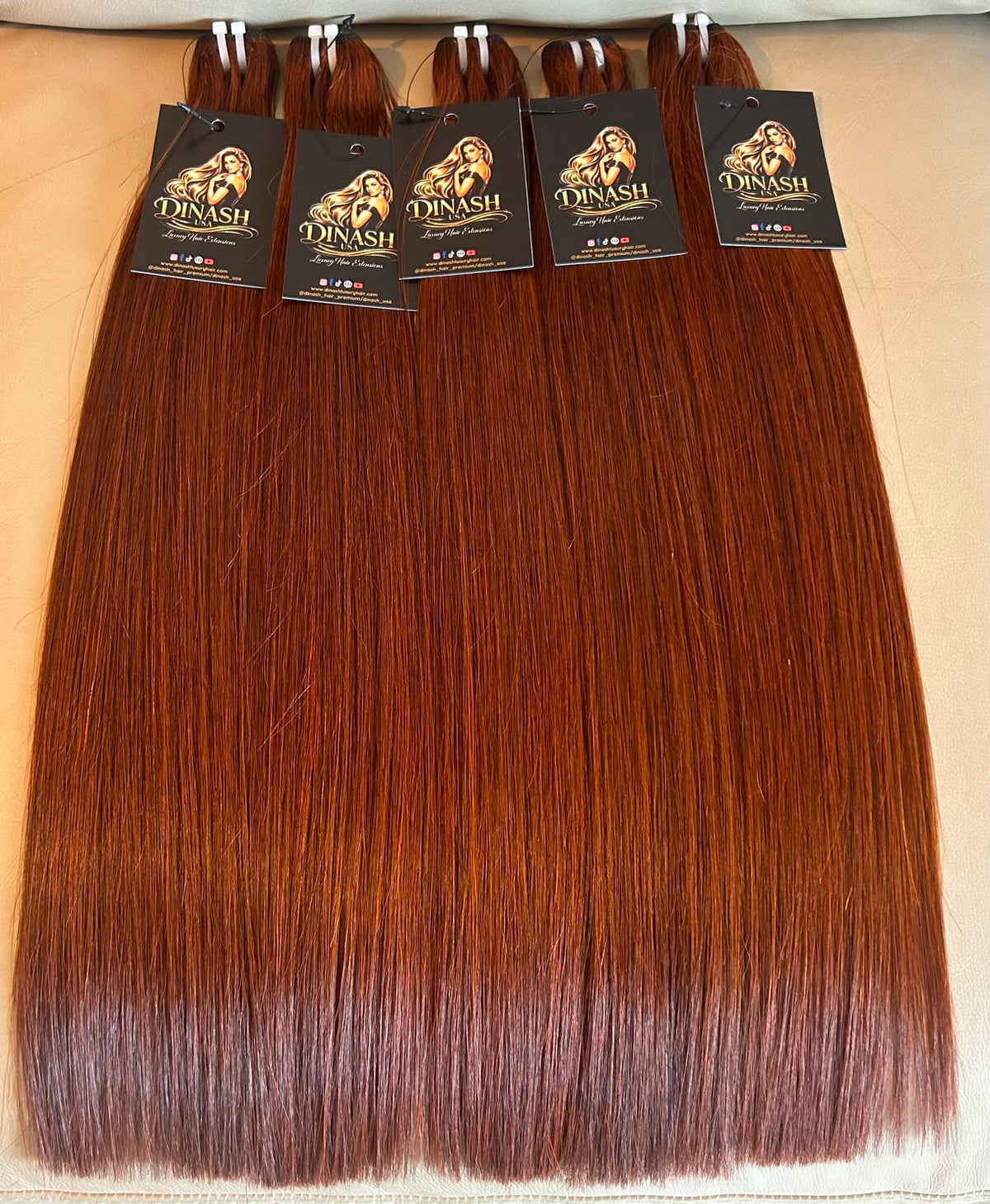 Dark Brown/Auburn (#30) - Straight - (Weft)
