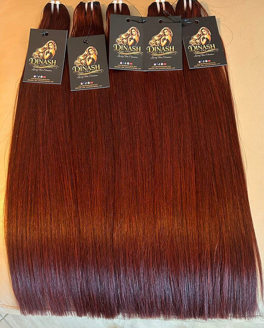 #130 Burgundy - Straight - (Weft)