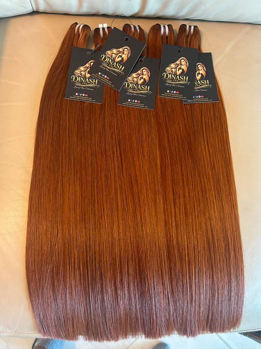 Strawberry Blonde/ Copper Red (#27) - Weft (Straight)