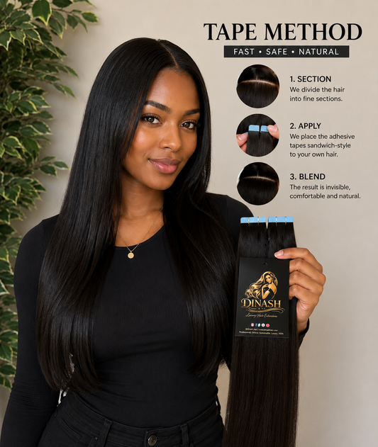 #1B Natural Black (Tape-In) - Straight