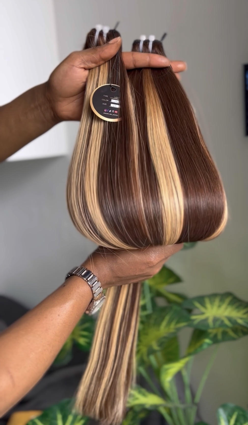 Highlight Brown & Blonde (Weft) - Straight (14/30)