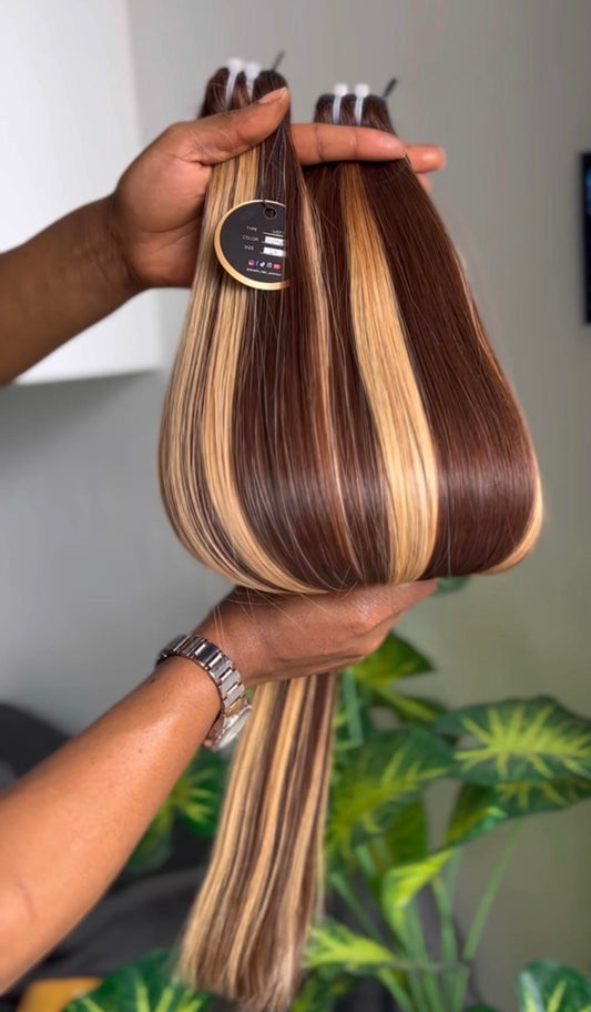 Highlight Brown & Blonde (Weft) - Straight (14/30)